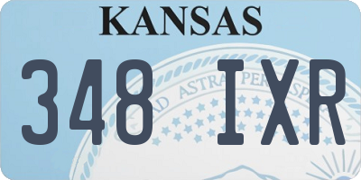 KS license plate 348IXR