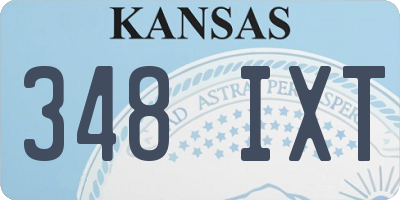 KS license plate 348IXT