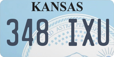 KS license plate 348IXU
