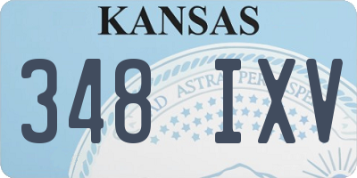 KS license plate 348IXV