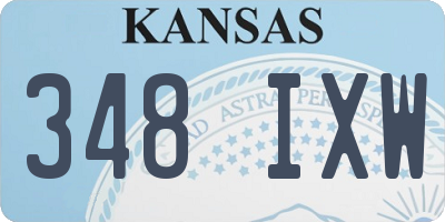 KS license plate 348IXW