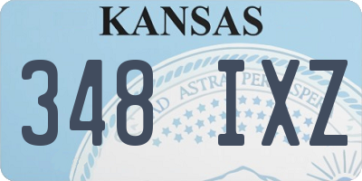 KS license plate 348IXZ