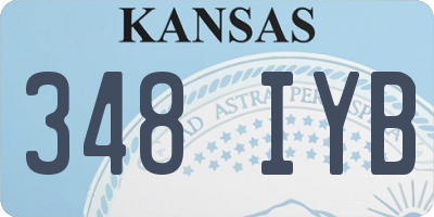 KS license plate 348IYB