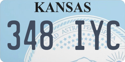 KS license plate 348IYC