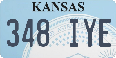 KS license plate 348IYE
