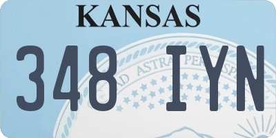 KS license plate 348IYN