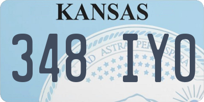 KS license plate 348IYO