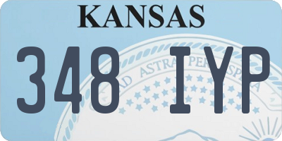 KS license plate 348IYP