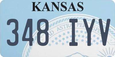 KS license plate 348IYV