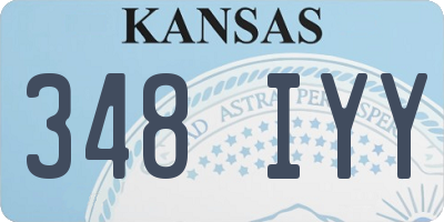 KS license plate 348IYY
