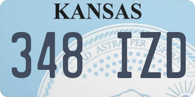 KS license plate 348IZD
