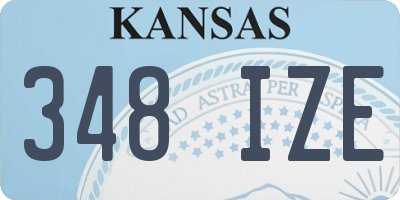 KS license plate 348IZE