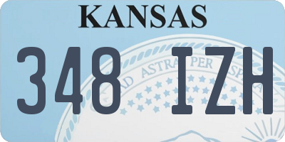 KS license plate 348IZH