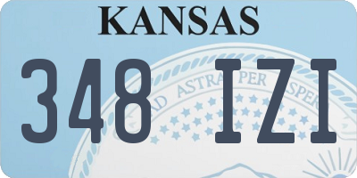 KS license plate 348IZI
