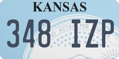 KS license plate 348IZP
