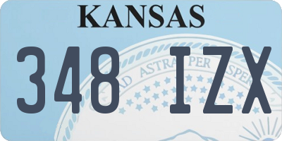 KS license plate 348IZX
