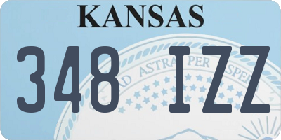 KS license plate 348IZZ