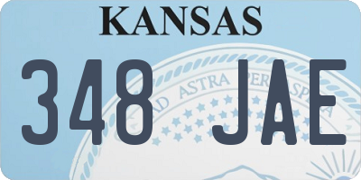 KS license plate 348JAE