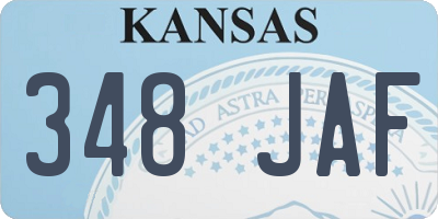 KS license plate 348JAF