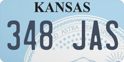 KS license plate 348JAS