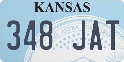 KS license plate 348JAT