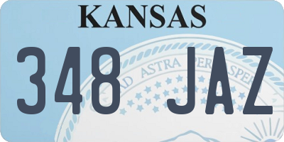 KS license plate 348JAZ