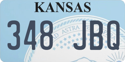 KS license plate 348JBQ