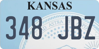 KS license plate 348JBZ