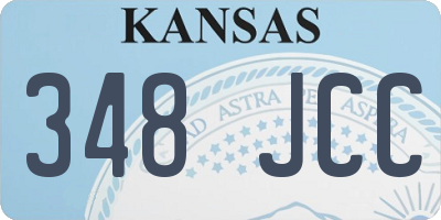 KS license plate 348JCC