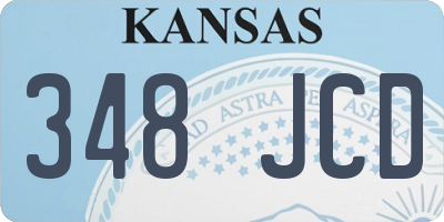KS license plate 348JCD