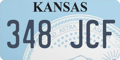 KS license plate 348JCF