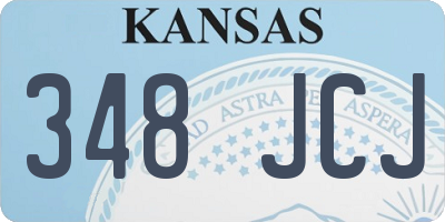 KS license plate 348JCJ