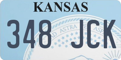 KS license plate 348JCK
