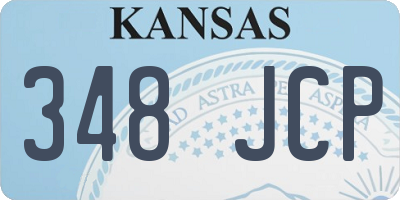 KS license plate 348JCP