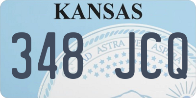 KS license plate 348JCQ