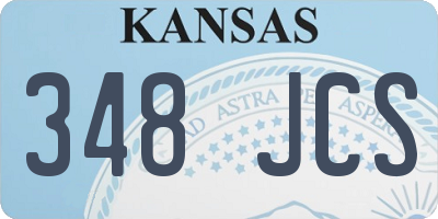 KS license plate 348JCS