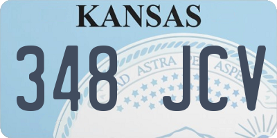 KS license plate 348JCV