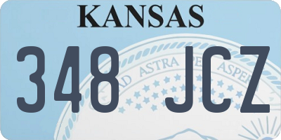 KS license plate 348JCZ