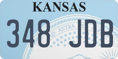 KS license plate 348JDB