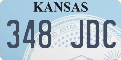 KS license plate 348JDC