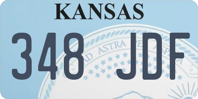 KS license plate 348JDF