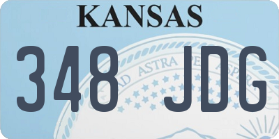 KS license plate 348JDG