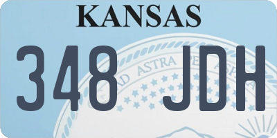 KS license plate 348JDH