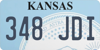 KS license plate 348JDI