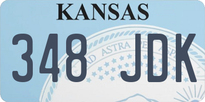 KS license plate 348JDK