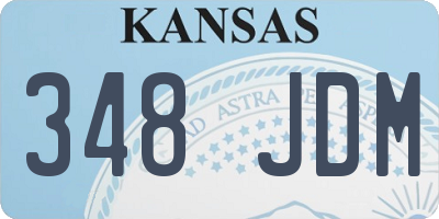 KS license plate 348JDM