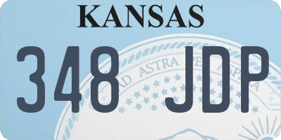 KS license plate 348JDP