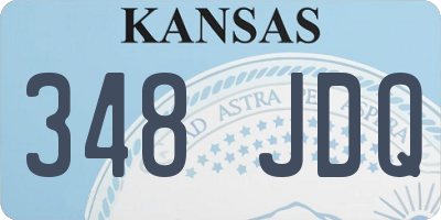 KS license plate 348JDQ