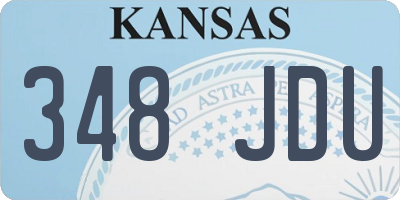 KS license plate 348JDU