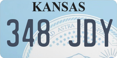 KS license plate 348JDY